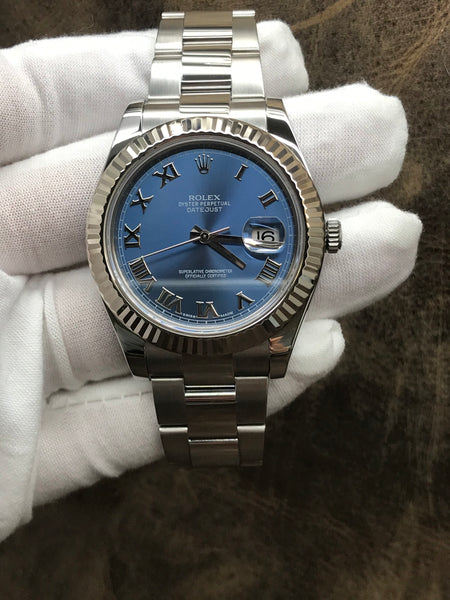 Rolex Datejust II 116334 Blue Dial Automatic Men's Watch