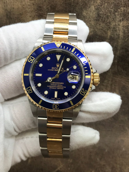 Rolex Submariner Date 16613 Blue Dial Automatic Men's Watch