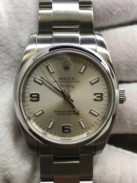 Rolex Oyster Perpetual 34mm 114200 Silver Dial Automatic Watch