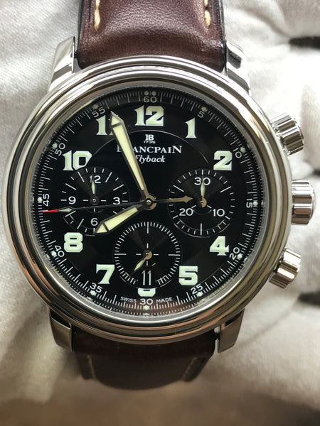 Blancpain Leman 2185F Black Dial Automatic Watch