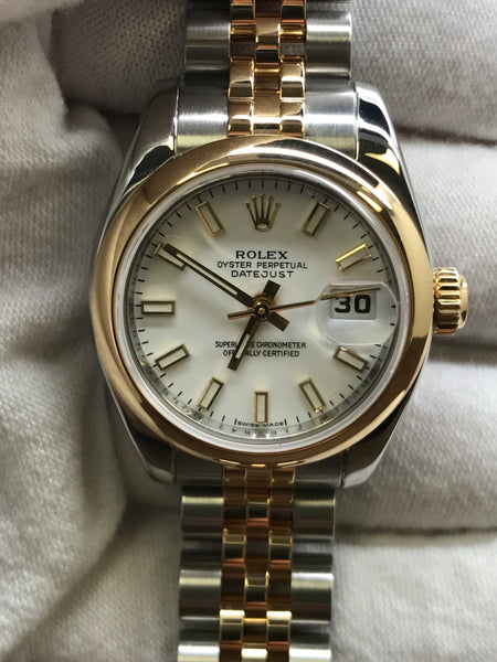 Rolex Datejust 26mm 179163 White Dial Automatic Women's Watch
