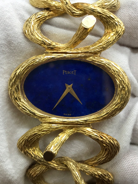 Piaget Esclave 9850 D 71 Lapis Lazuli Dial Manual Wind Women's Watch