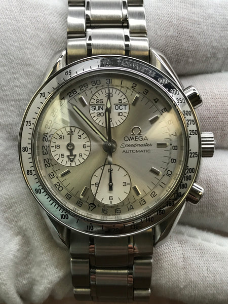 Omega Speedmaster Day-Date 3521.30.00 Silver Dial Automatic Men's Watch