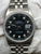 Rolex Datejust 36mm 16220 Custom Diamond Black Dial Automatic Watch