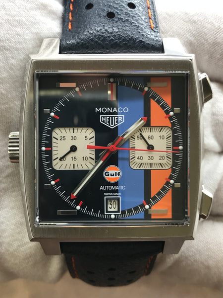 TAG Heuer Monaco Gulf 50th Anniversary Steve McQueen Special Edition CAW211R.FC6401 Blue Dial Automatic Men's Watch