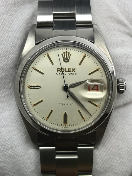Rolex Oyster Precision 6494 Silver Dial Manual winding Watch