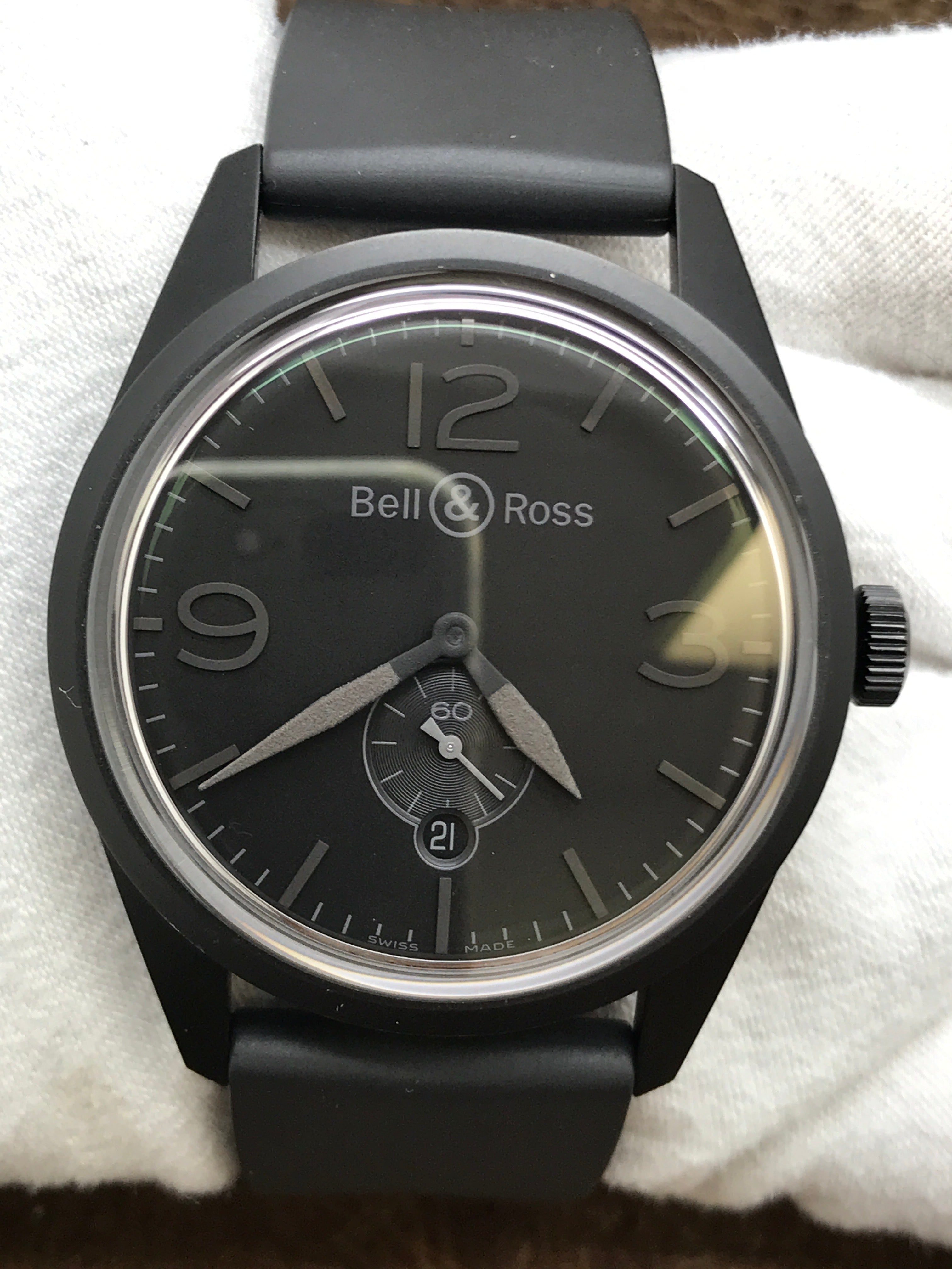Bell & Ross Vintage PVD Phantom BR 123-95-SC Black Dial Automatic