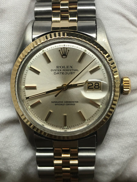 Rolex Datejust 36mm 1601 Silver Dial Automatic Watch
