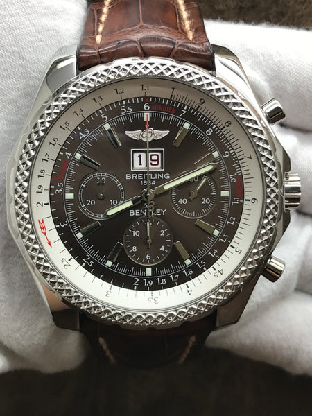 Breitling Bentley Chronograph 6.75 A44362  Brown Dial Automatic  Men's Watch