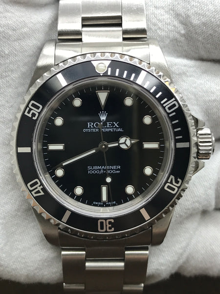 Rolex No Date Submariner 2 Liner 14060 Black Dial Automatic Men's Watch