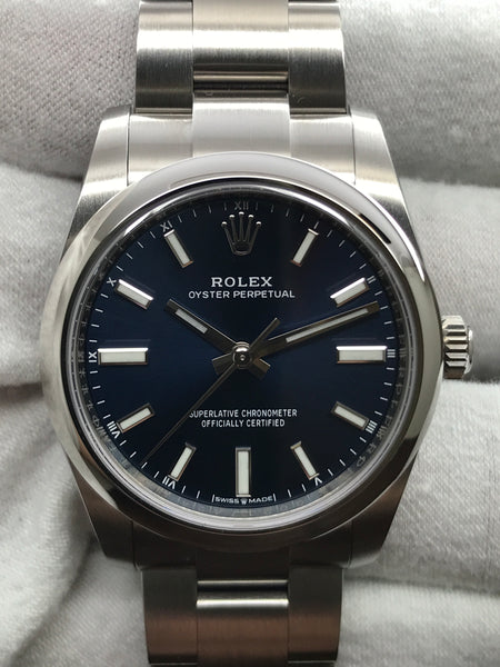 Rolex Oyster Perpetual 34mm 124200 Blue Dial Automatic Watch