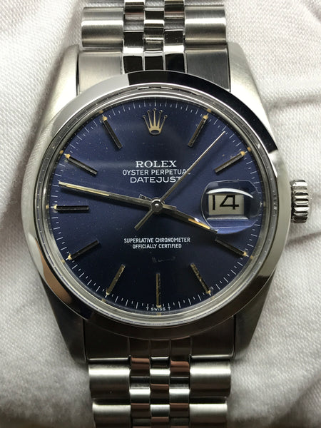 Rolex Datejust 36mm 16000 Blue Dial Automatic Watch