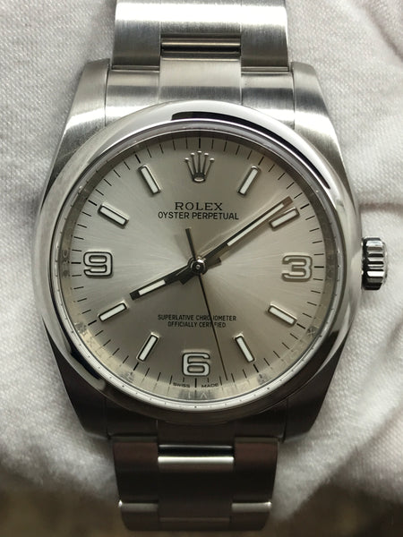 Rolex Oyster Perpetual 36mm 116000 Silver-tone Dial Automatic Watch