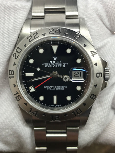 Rolex Explorer II 16570 No Holes Black Dial Automatic Men's Watch