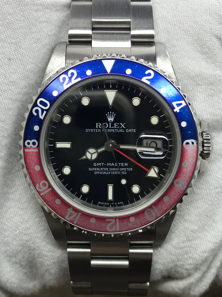 Rolex GMT Master Pepsi 16700 Black Dial Automatic Men's Watch