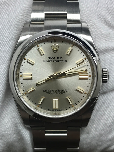 Rolex Oyster Perpetual 36mm Dominos 126000 Silver Dial Automatic Watch
