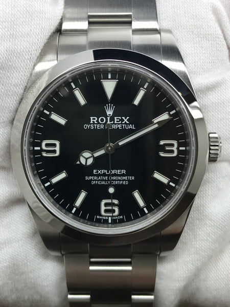 Rolex Explorer 214270 Lume Black Dial Automatic Watch