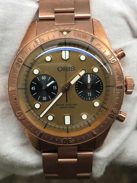 Oris Divers Holstein Edition 01.771.7744.3182 Gold-tone Dial Automatic Men's Watch