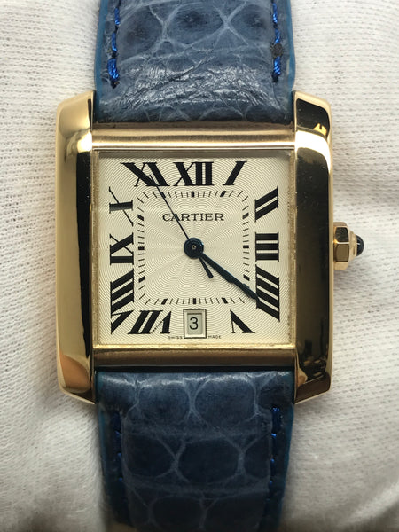 Cartier Tank Francaise 18K Gold Deployment 1840 Off white Dial Automatic Watch