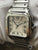 Cartier Santos Large WSSA0018 Silvered Opaline Dial Automatic Watch