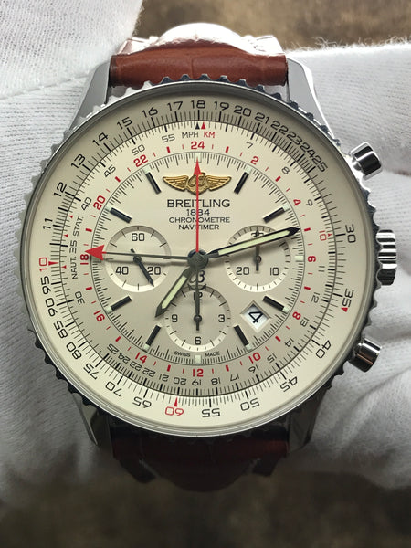 Breitling Navitimer B04 GMT Chrono 48mm AB0441 White Dial Automatic Men's Watch
