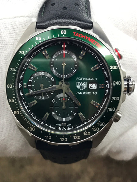 TAG Heuer Formula 1 Rare CAZ2016.FC6473 Green Dial Automatic Men's Watch