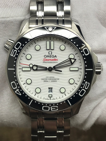 Omega Seamaster Diver 300M 210.32.42.20.04.001 White Dial Automatic Men's Watch