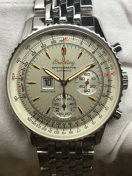 Breitling Montbrillant Spatiographe A36030.1 Silver-white Dial Automatic Men's Watch