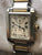 Cartier Tank Francaise Chronoflex 2303 Silver Dial Quartz Men's Watch