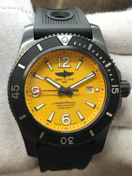 Breitling Superocean 46 M17368 Yellow Dial Automatic Men's Watch