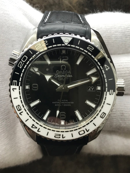 Omega Seamaster Planet Ocean GMT Oreo 215.33.44.22.01.001 Black Dial Automatic Men's Watch