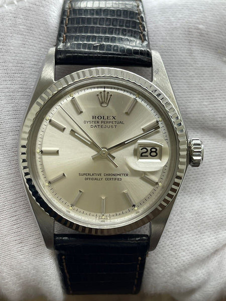 Rolex Datejust 36mm 1601 Silver Dial Automatic Watch