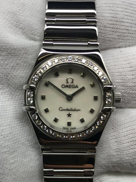 Omega Constellation My Choice Diamond Bezel 1465.71.00 White MOP Dial Quartz Women's Watch