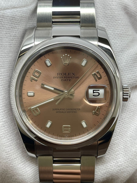 Rolex Date 34mm 115200 Salmon Dial Automatic Watch
