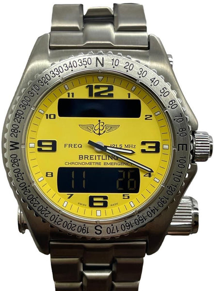 Breitling Emergency E56121.1 Yellow Dial Quartz Men's Watch