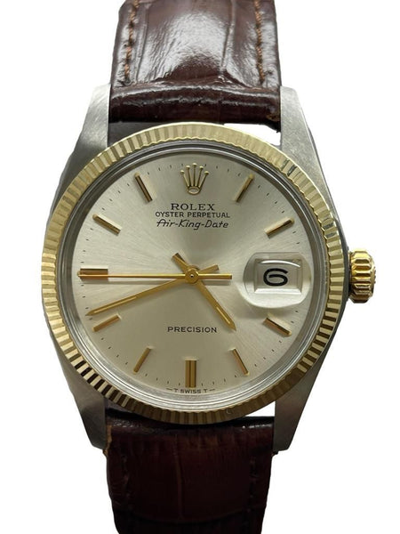 Rolex Air-King Date 5701 Silver Dial Automatic Men's Watch
