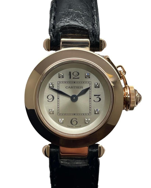 Cartier Miss Pasha 27mm 3133 Silver Diamond Dial Quartz Women's Watch