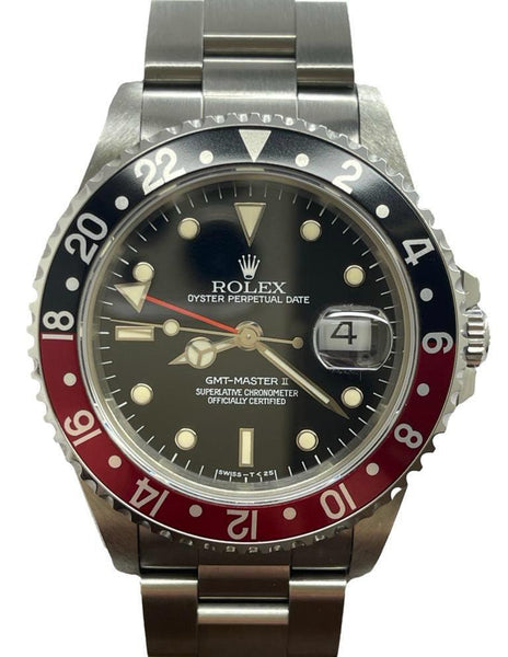 Rolex GMT Master II MINT Unpolished Coke 16710 Black Dial Automatic Men's Watch