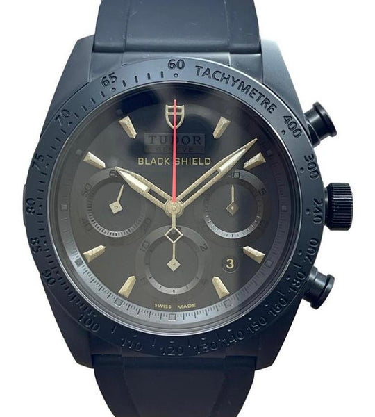Tudor Fastrider Black Shield Chronograph 42000CN Black Dial Automatic Men's Watch