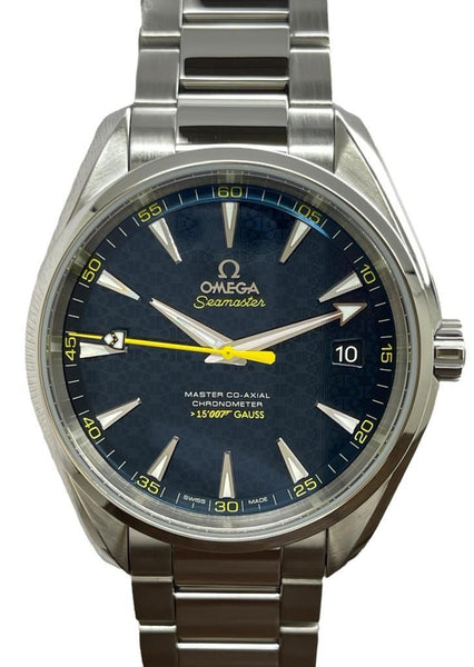 Omega Seamaster Aqua Terra Spectre 007 James Bond 231.10.42.21.03.004 Blue Pattern Dial Automatic Men's Watch