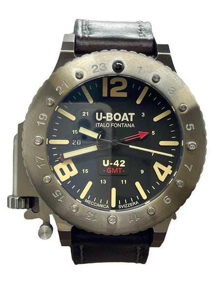 U-Boat U-42 GMT Limited Edition 888pcs 8095 Black Dial Automatic Men's Watch