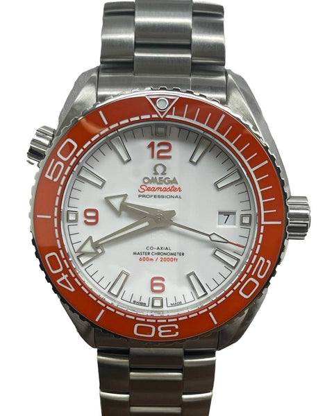 Omega SEAMASTER PLANET OCEAN 600M 215.30.44.21.04.001 White Dial Automatic Men's Watch