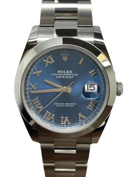 Rolex Datejust 41 126300 Blue Roman Dial Automatic Men's Watch