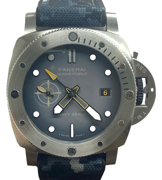 Panerai Submersible Navy Seals GMT B&P 2022 PAM01323 Grey Anthracite Dial Automatic Men's Watch
